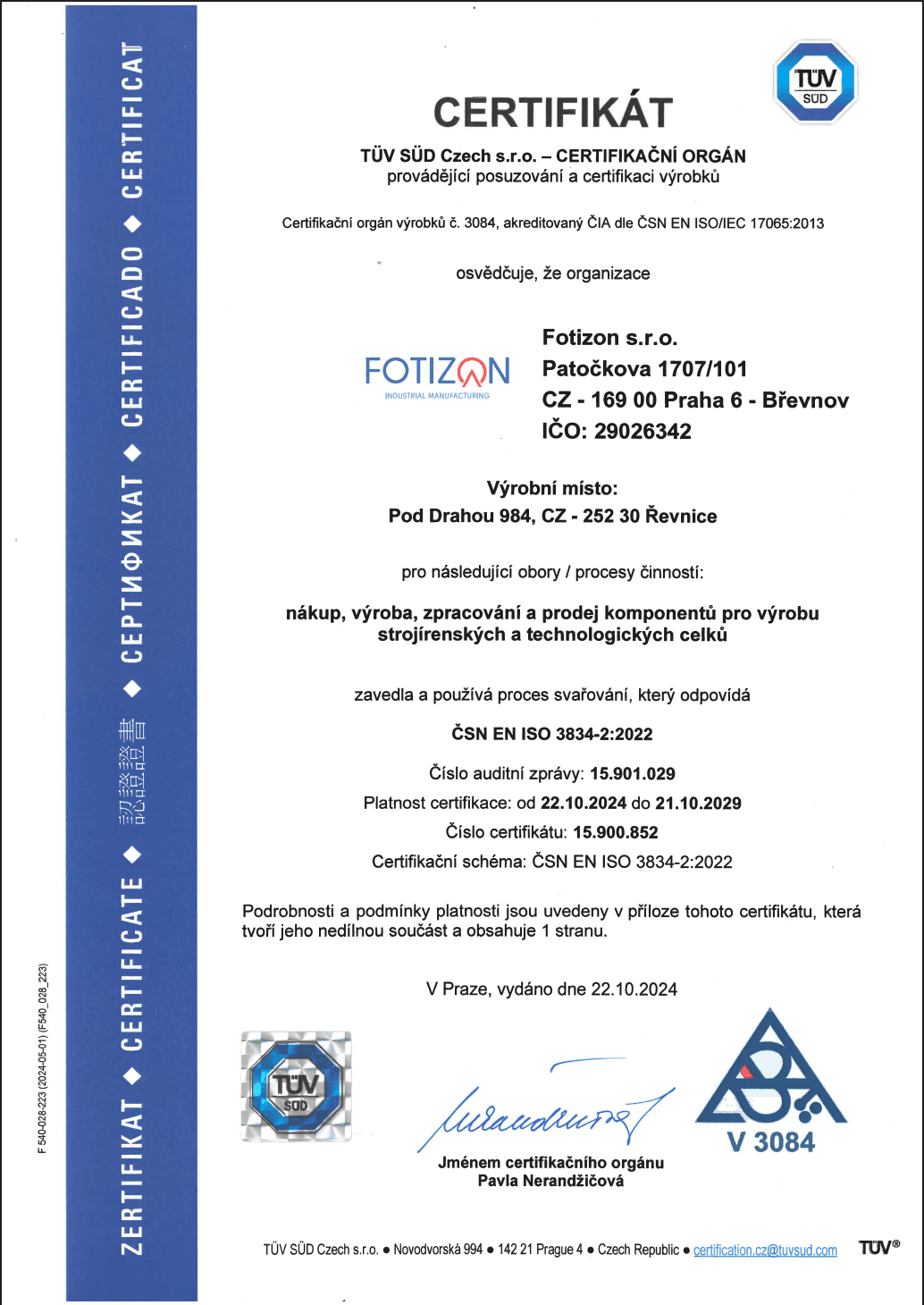 Certifikát